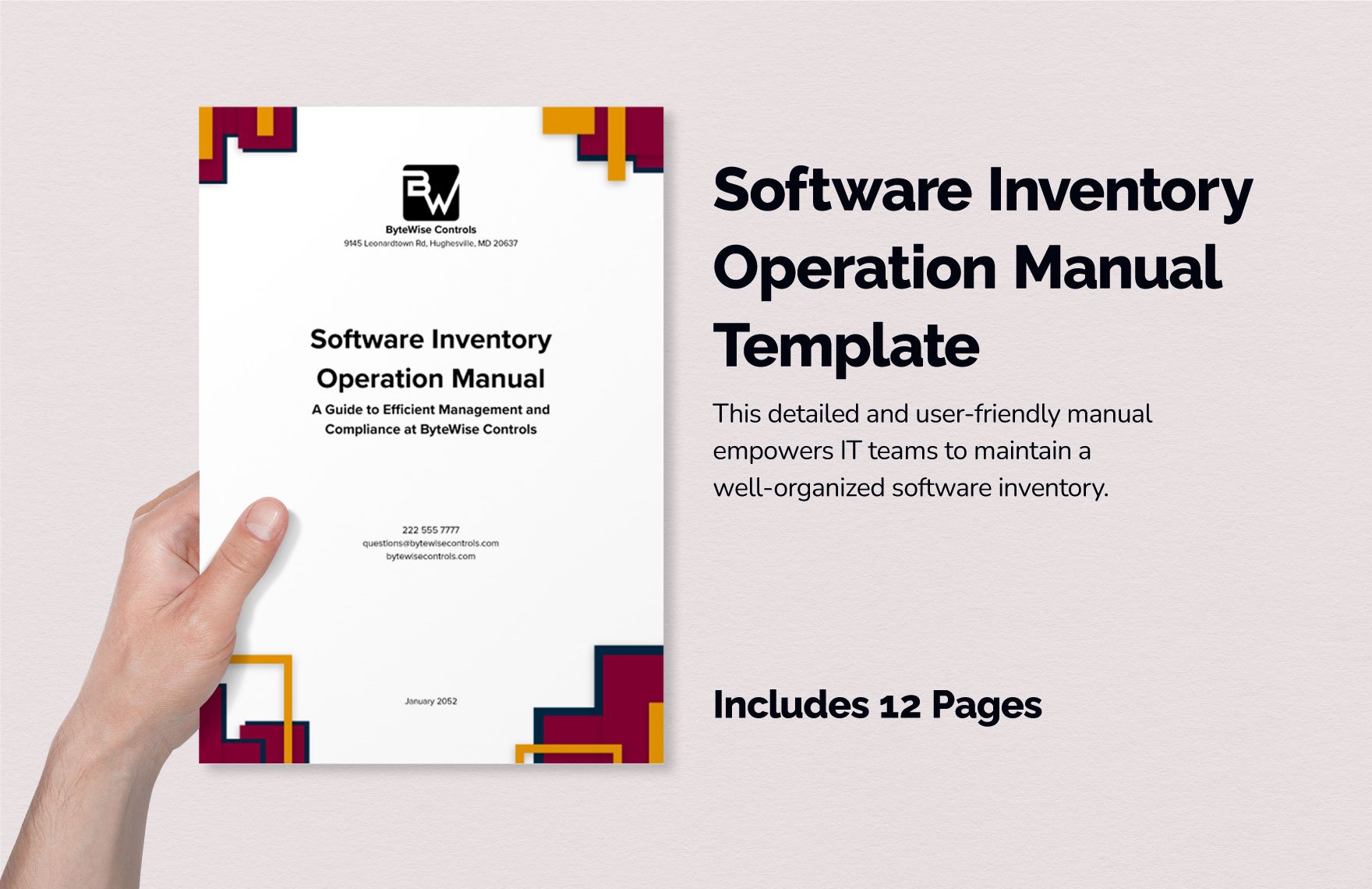 Free Software Inventory Operation Manual Template