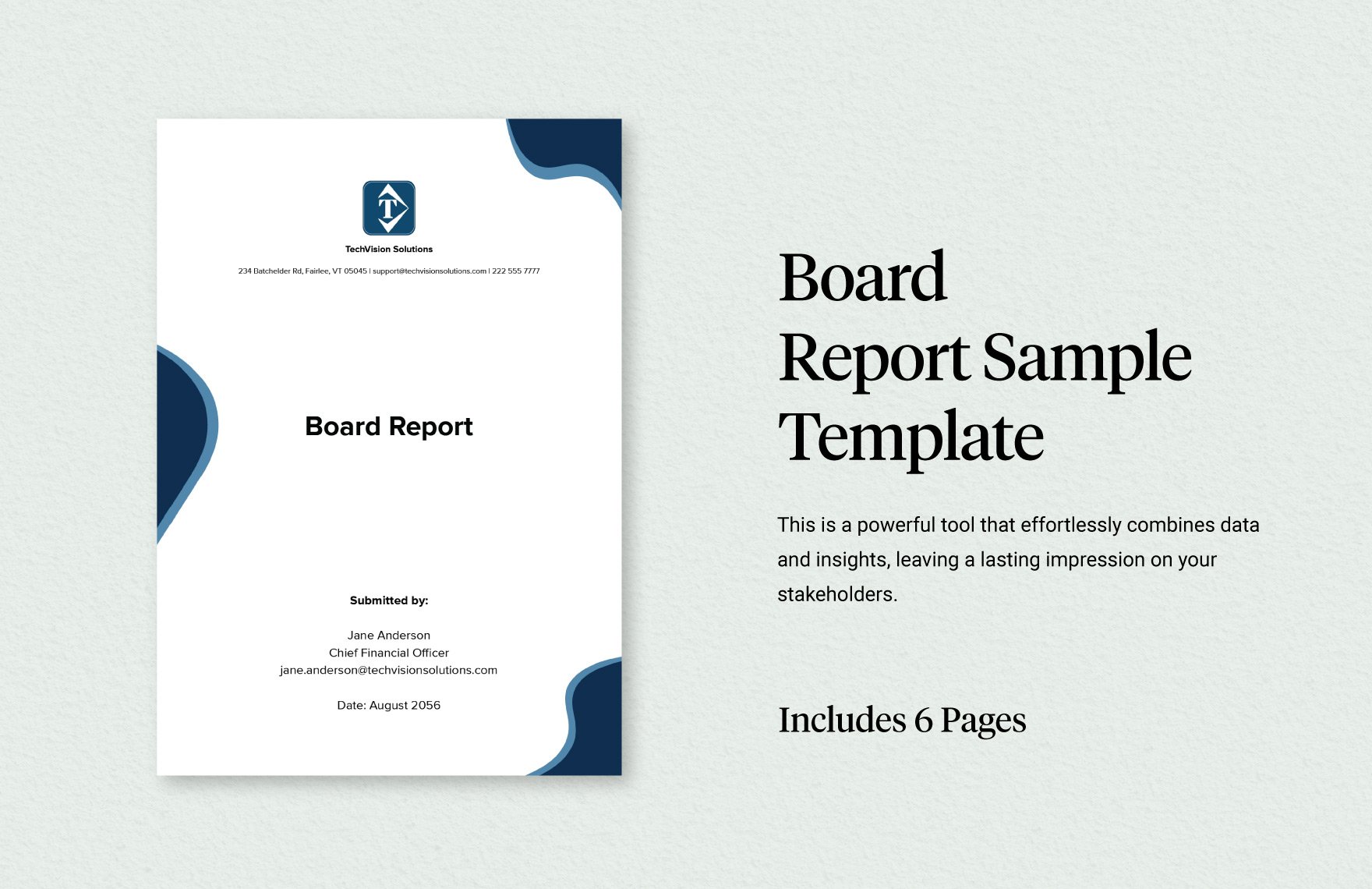 Board Report Sample Template