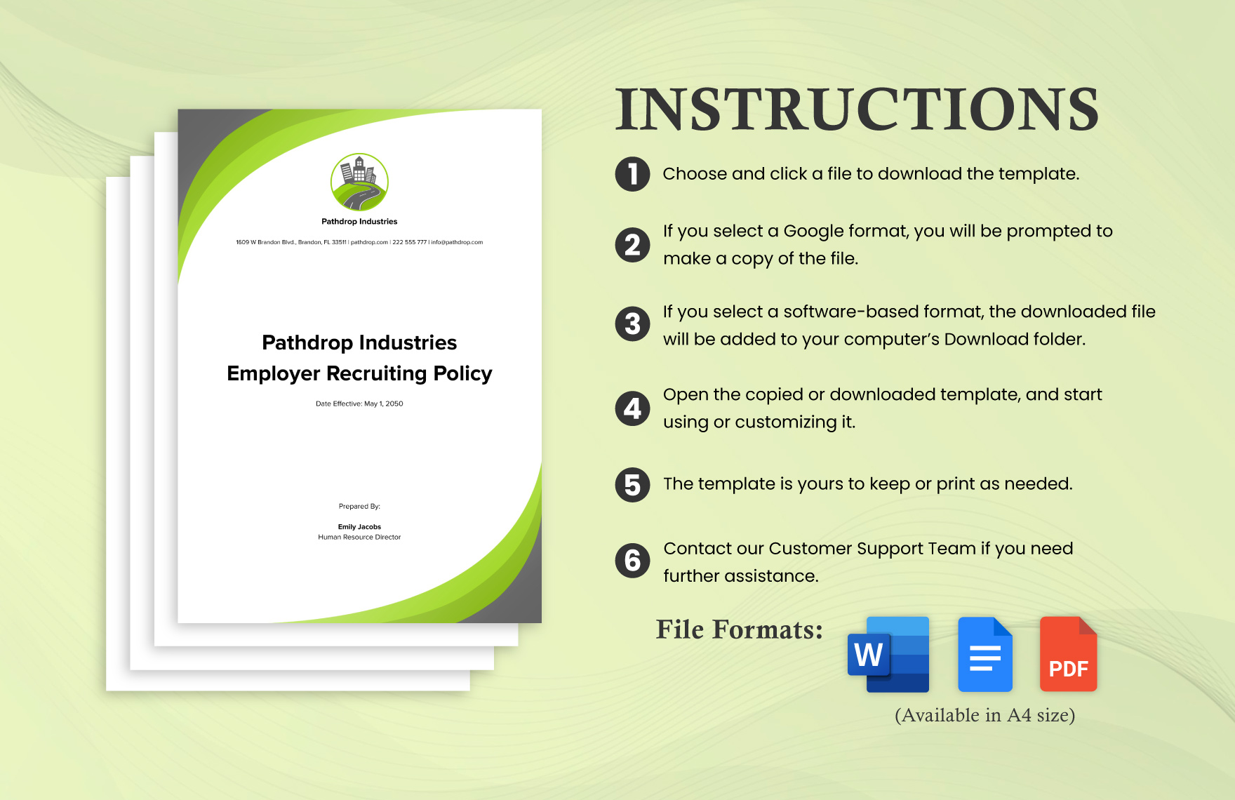 Basic Employer Recruiting Policy Template