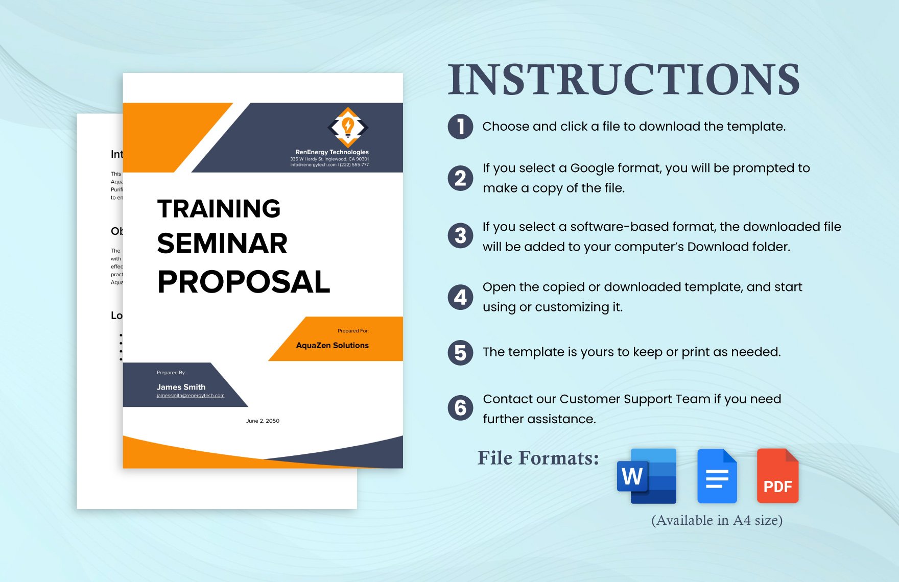 Training Seminar Proposal Template