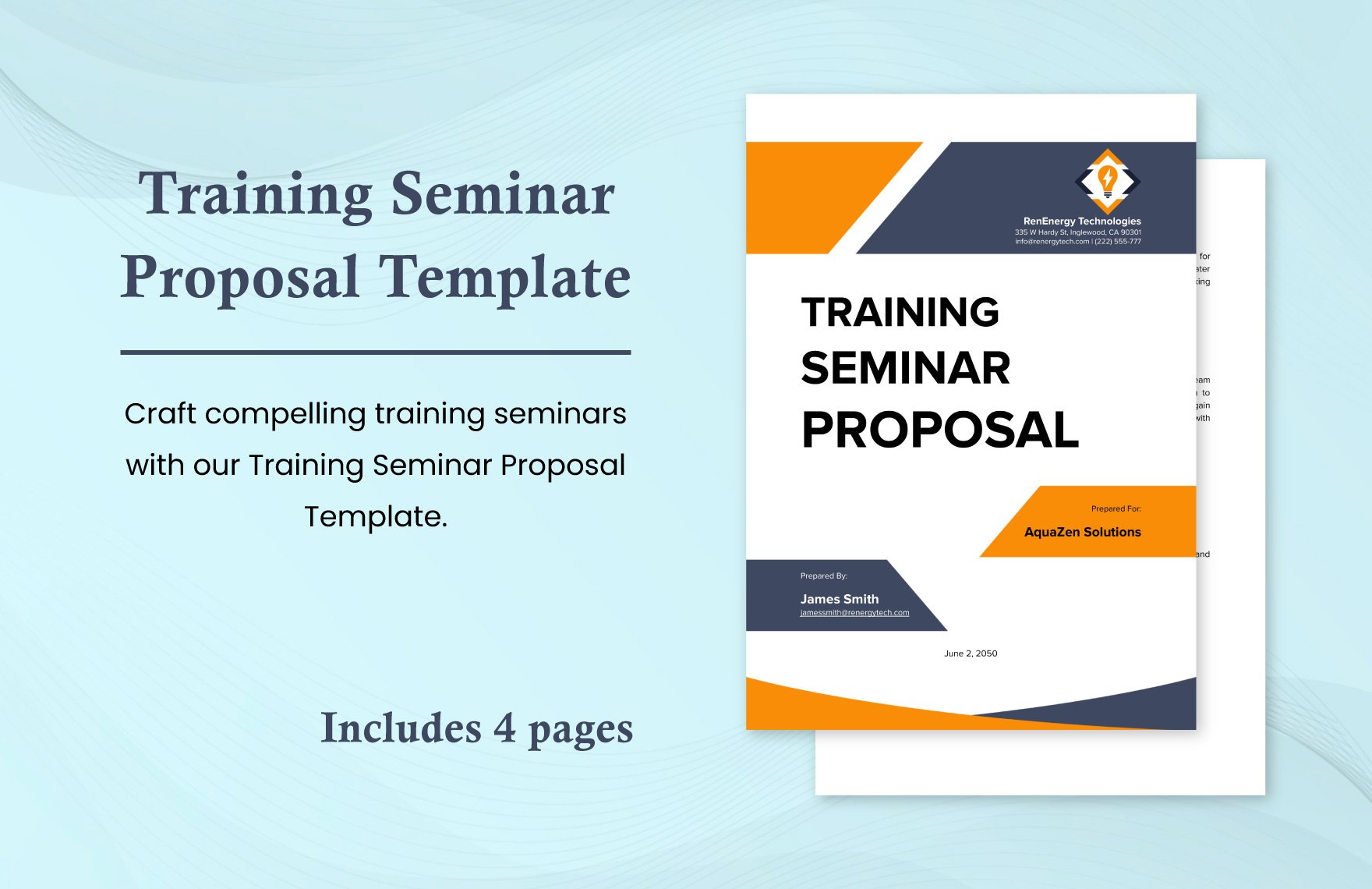 Training Seminar Proposal Template