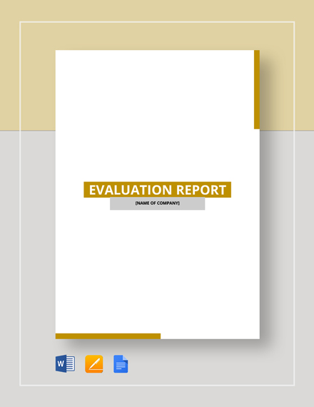 Evaluation Report Template 12  Free Sample Example Format PDF Apple