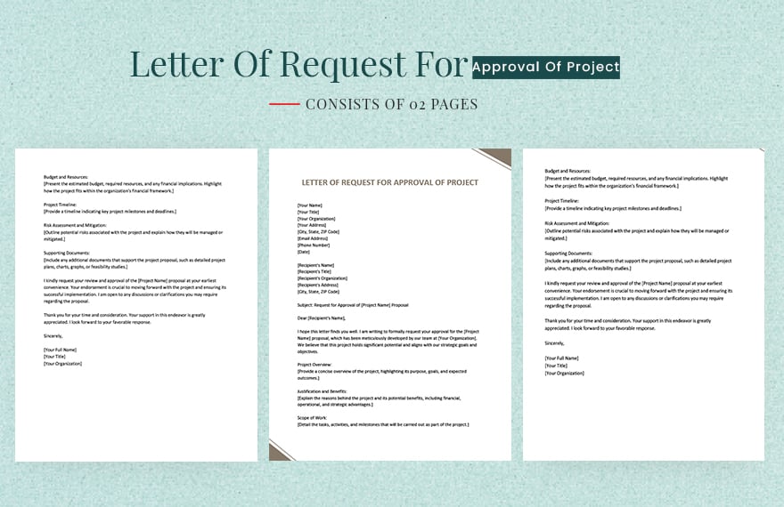 Letter Of Request For Approval Of Project in Word, Google Docs, PDF, Apple Pages