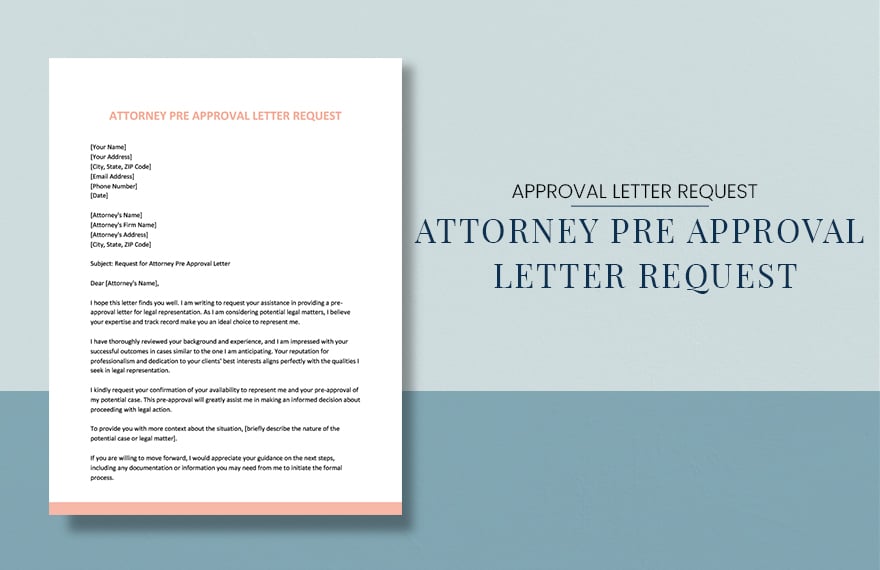 Attorney Pre Approval Letter Request