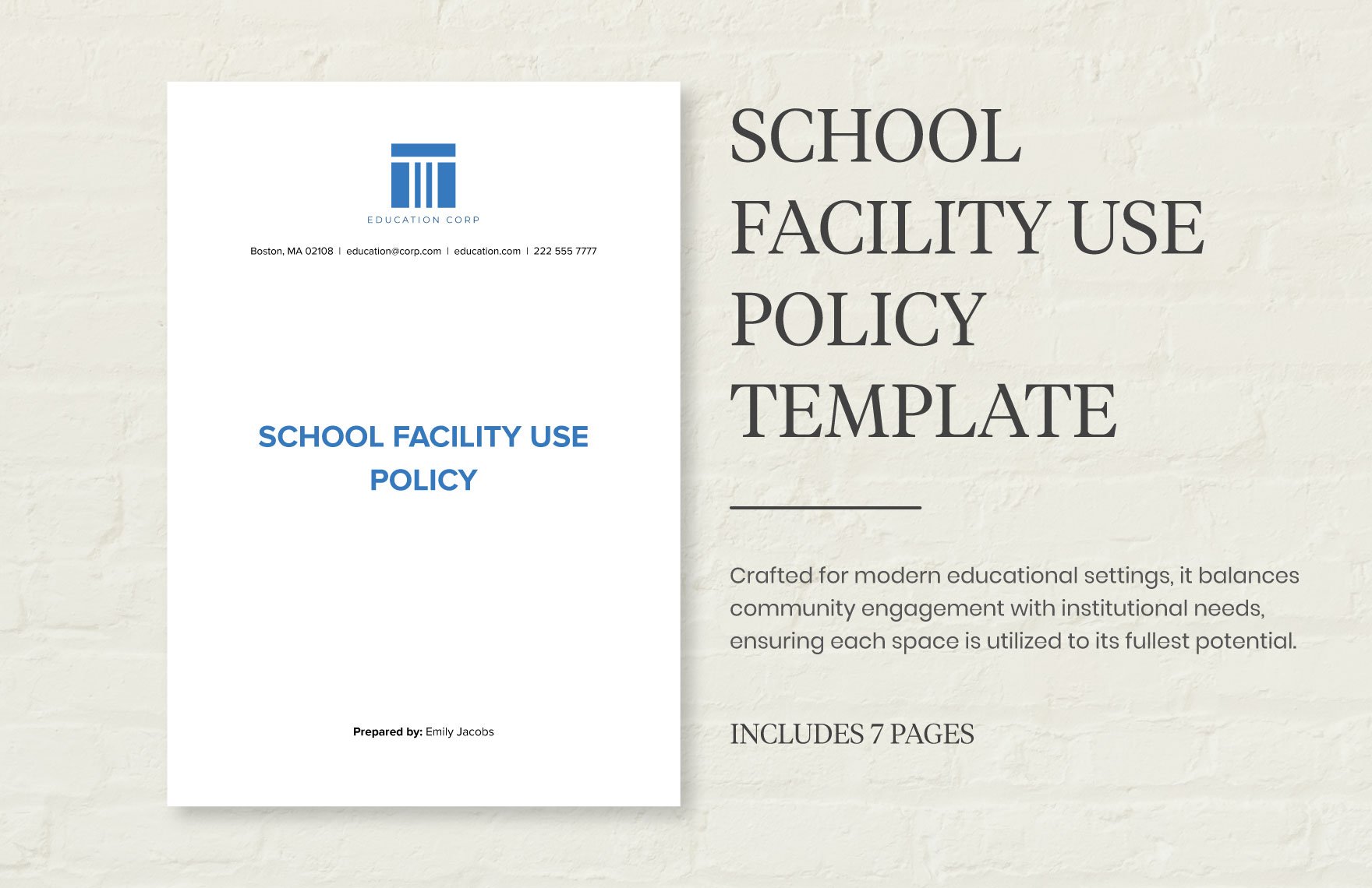 School Facility Use Policy Template