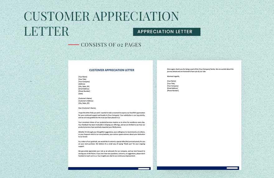 Customer Appreciation Letter