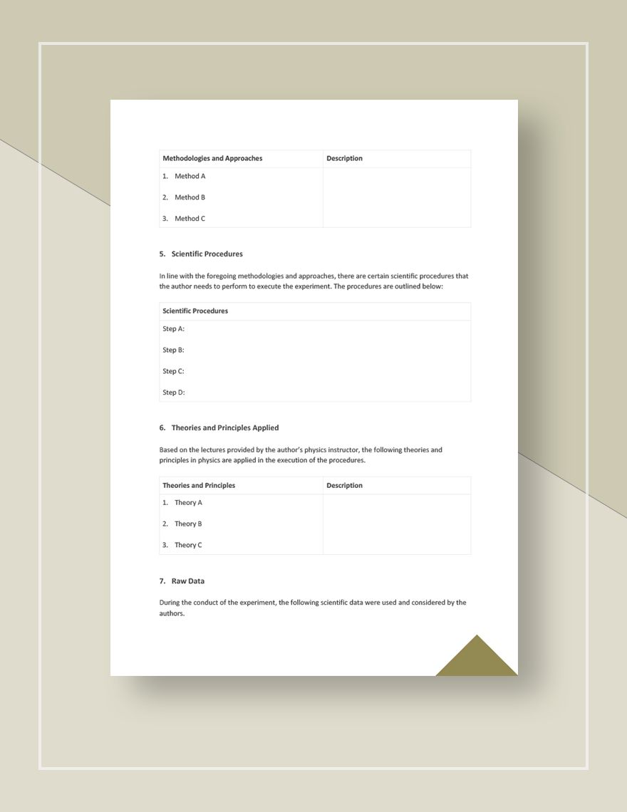 Physics Lab Report Template Google Docs, Word, Apple Pages