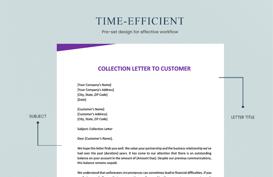 Collection Letter To Customer