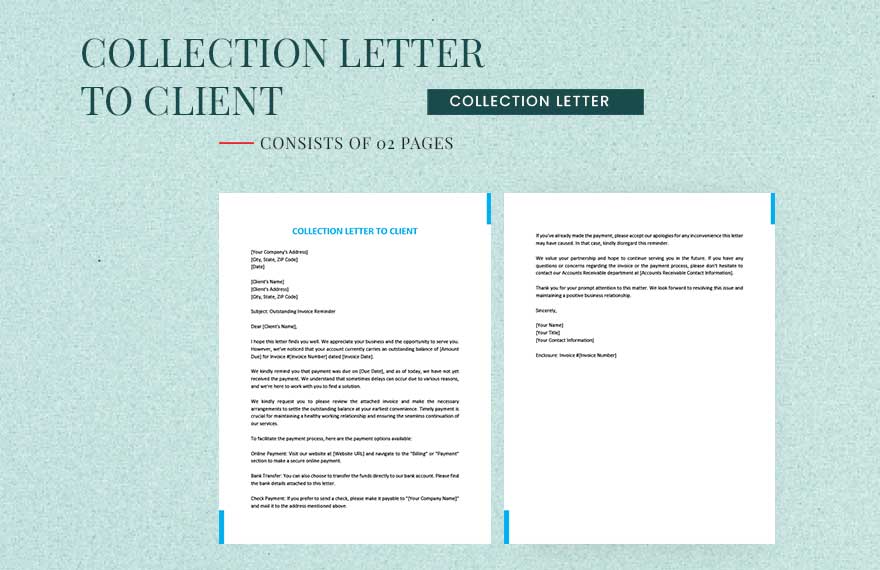 Collection Letter To Client