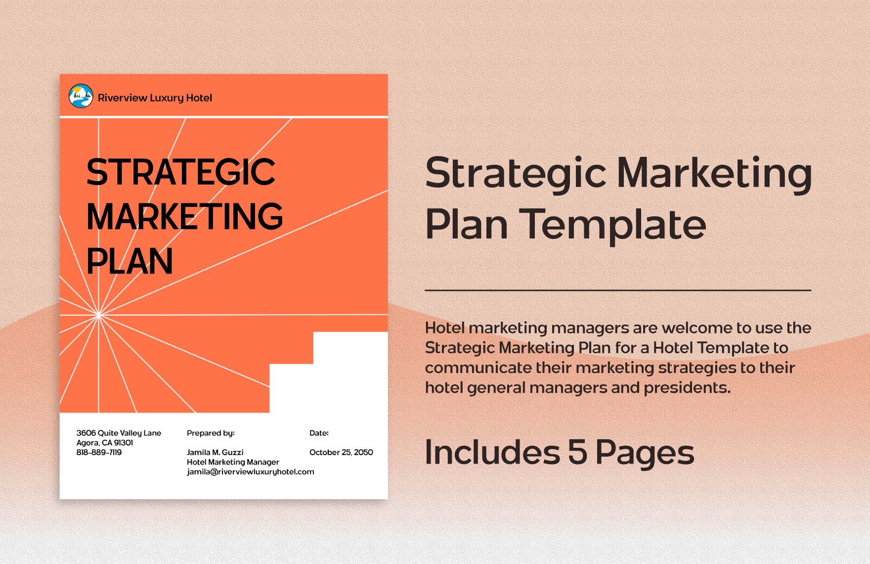 Strategic Marketing Plan for a Hotel Template in Word, Google Docs, PDF