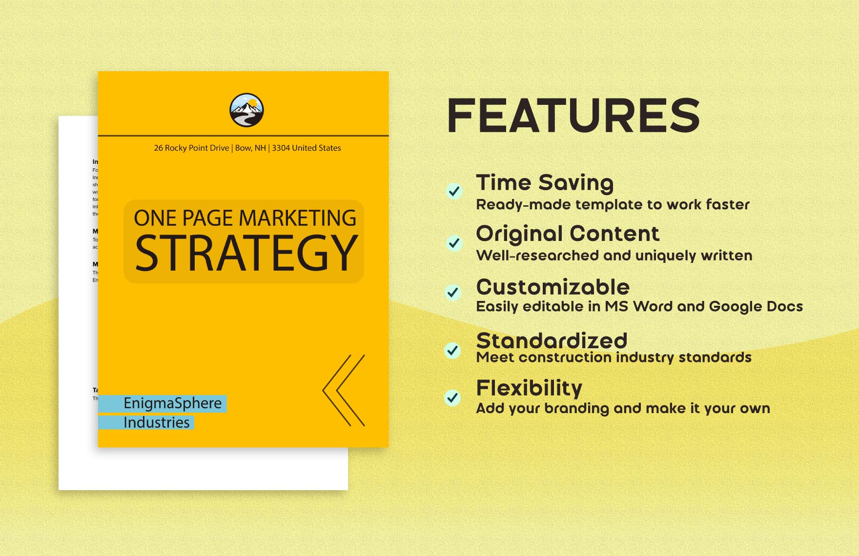 One Page Marketing Strategy