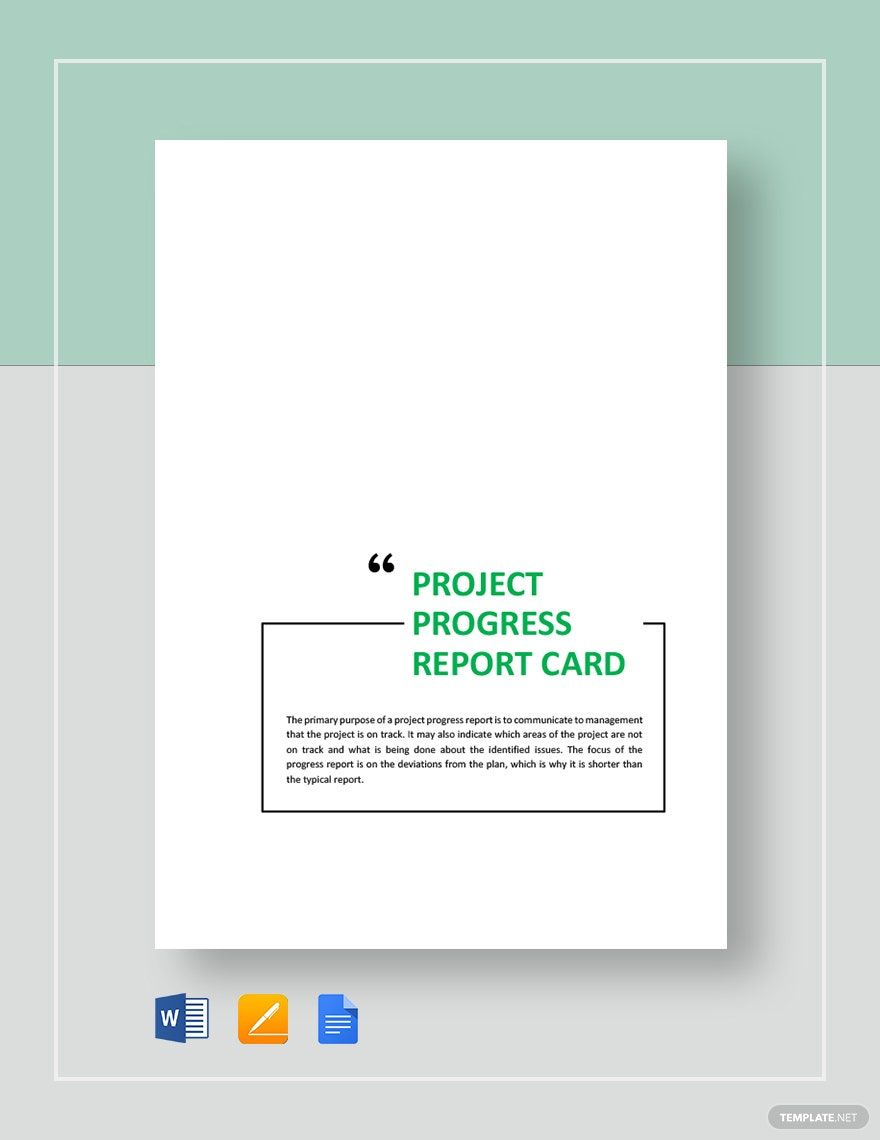 progress report card