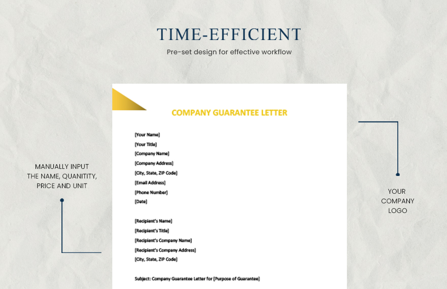 Company guarantee letter