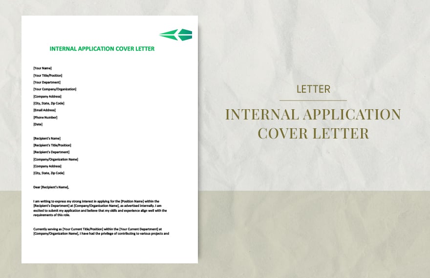 Internal application cover letter