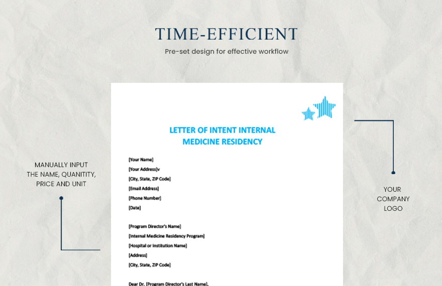 Letter of intent internal medicine residency
