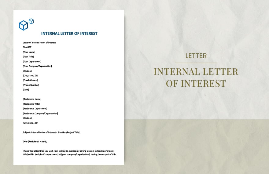 Internal letter of interest in Word, Google Docs, Apple Pages