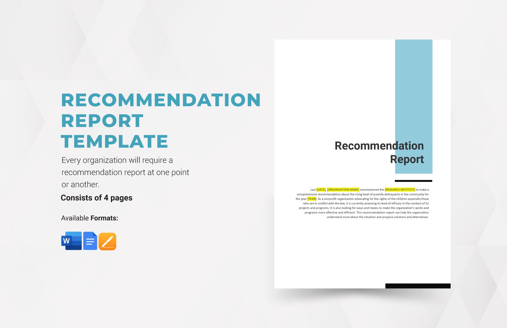 Recommendation Report Template