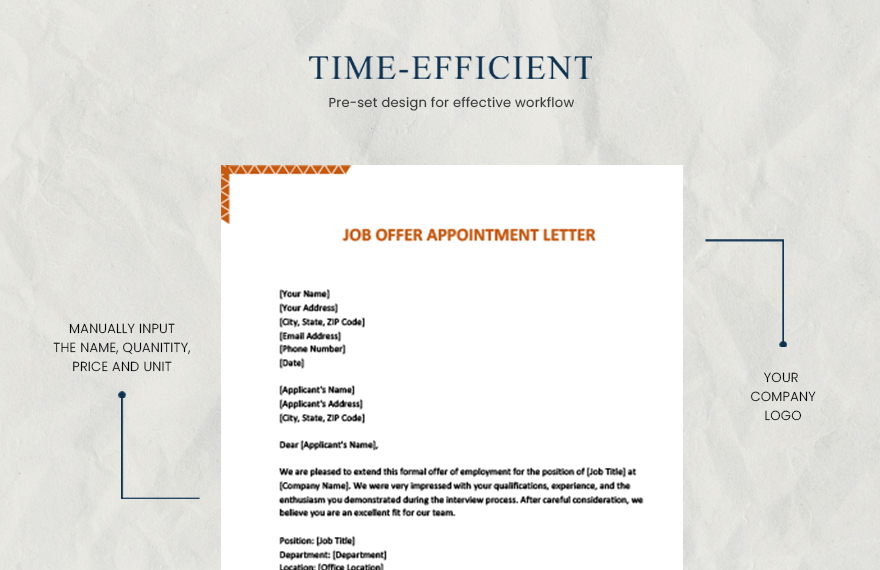 Job offer appointment letter
