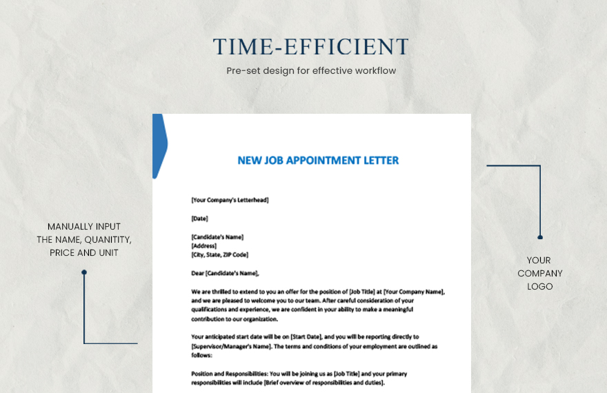New job appointment letter