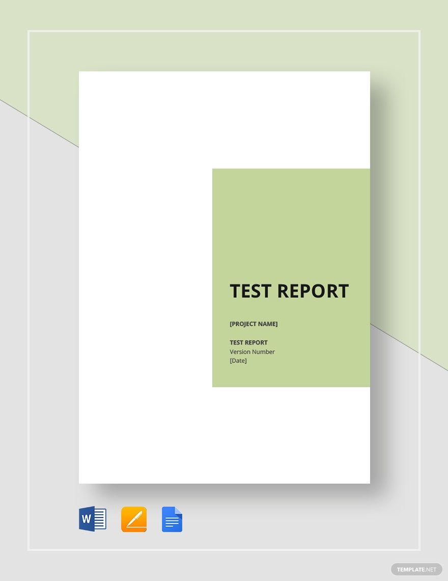 Test Report Template