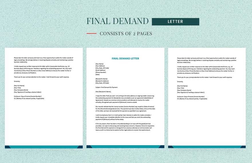 Final Demand Letter