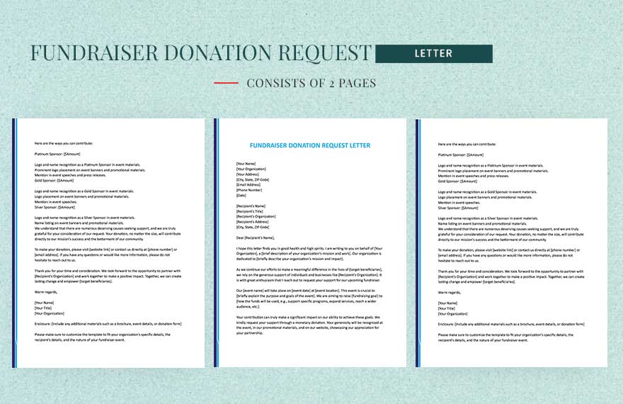 Fundraiser Donation Request Letter