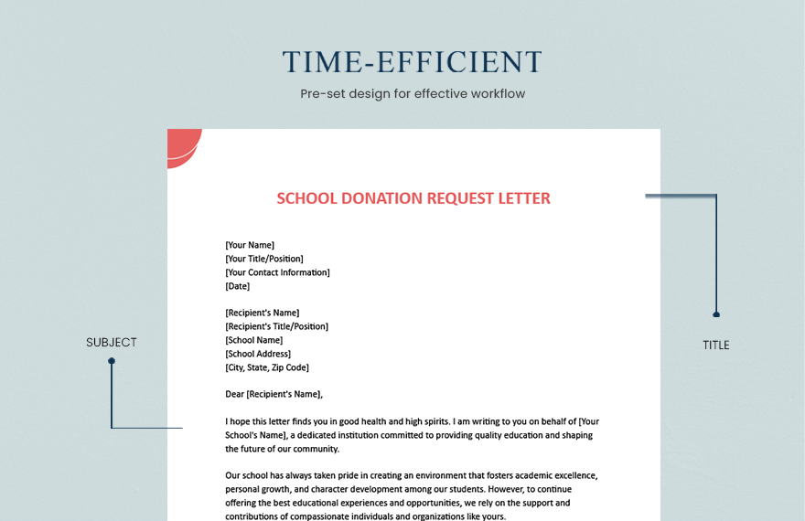 School Donation Request Letter