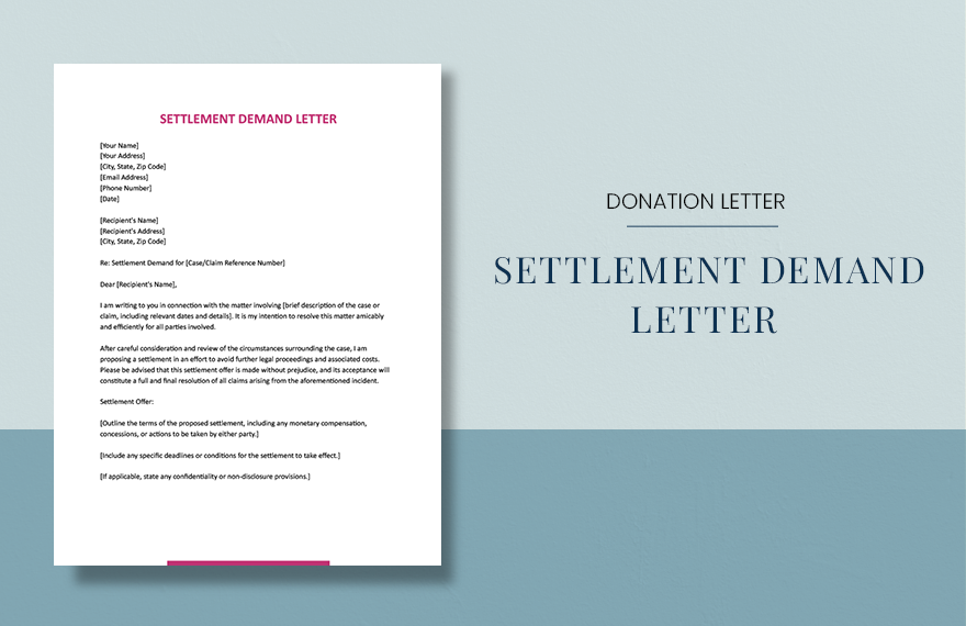 Settlement Demand Letter in Word, Google Docs, Pages - Download | Template.net