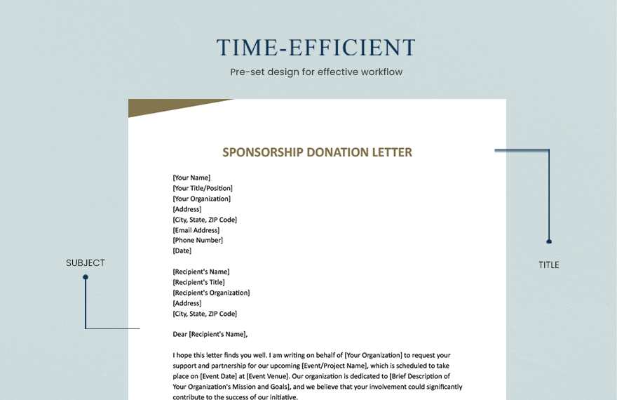 Sponsorship Donation Letter