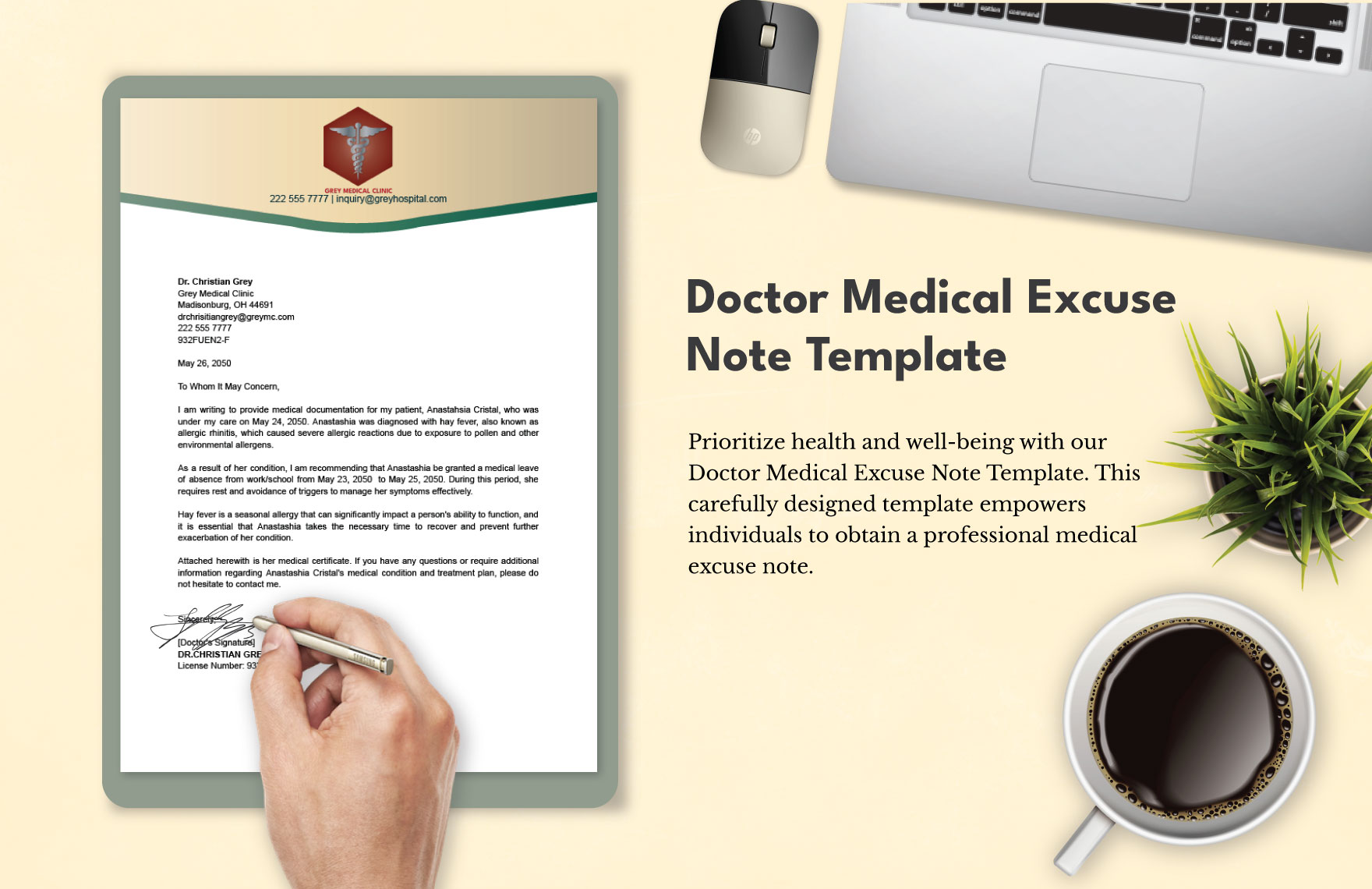 Doctor Medical Excuse Note Template Download In Word Google Docs PDF Template