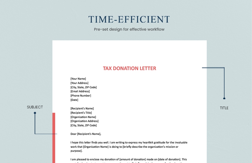 Tax Donation Letter