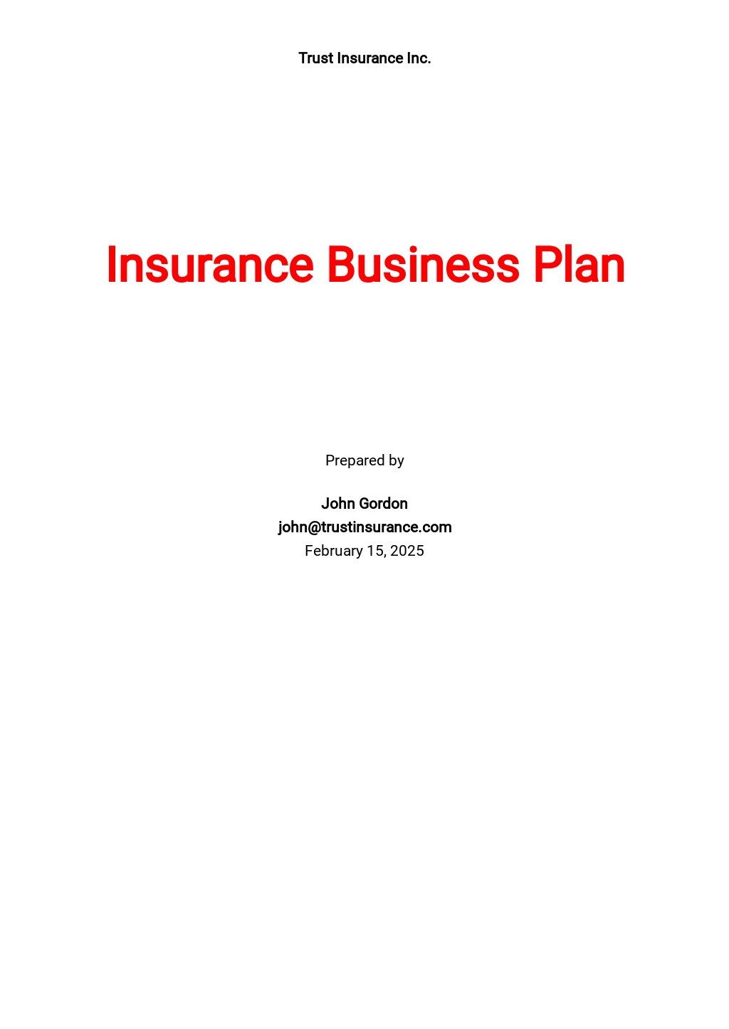 business proposal for insurance agency
