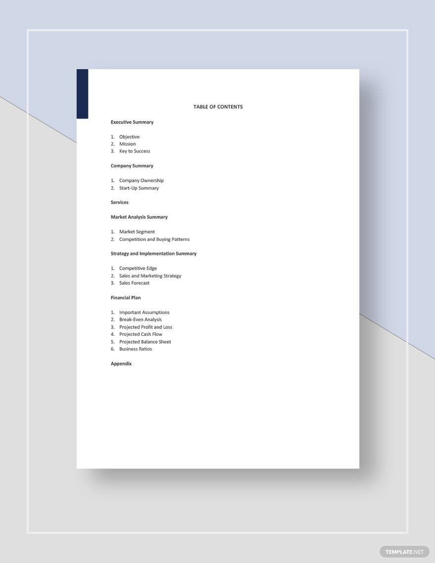 Bookkeeping Business Plan Template