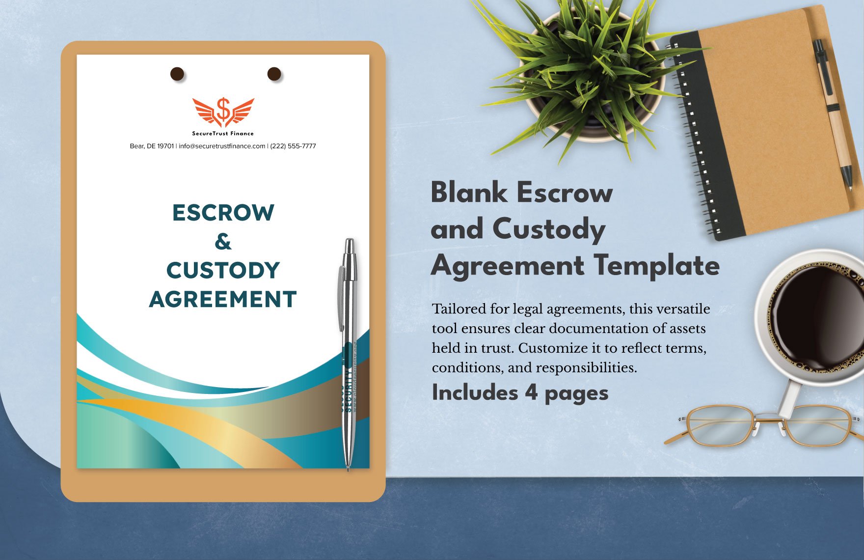 Blank Escrow and Custody Agreement Template