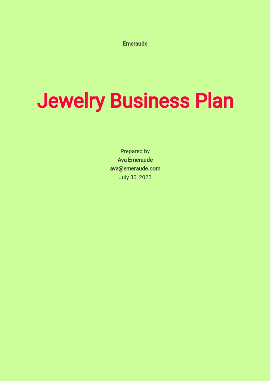 FREE Jewelry Store Templates Apple (MAC) Pages