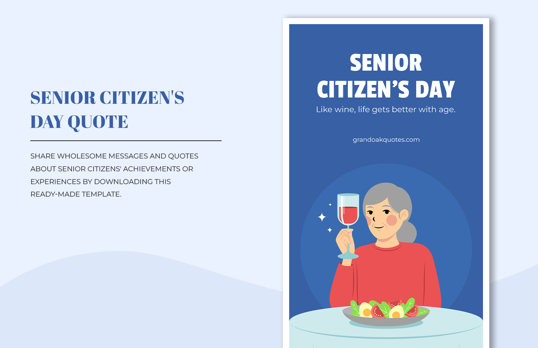 Free Senior Citizen's Day Quote in PDF, Illustrator, SVG, PNG