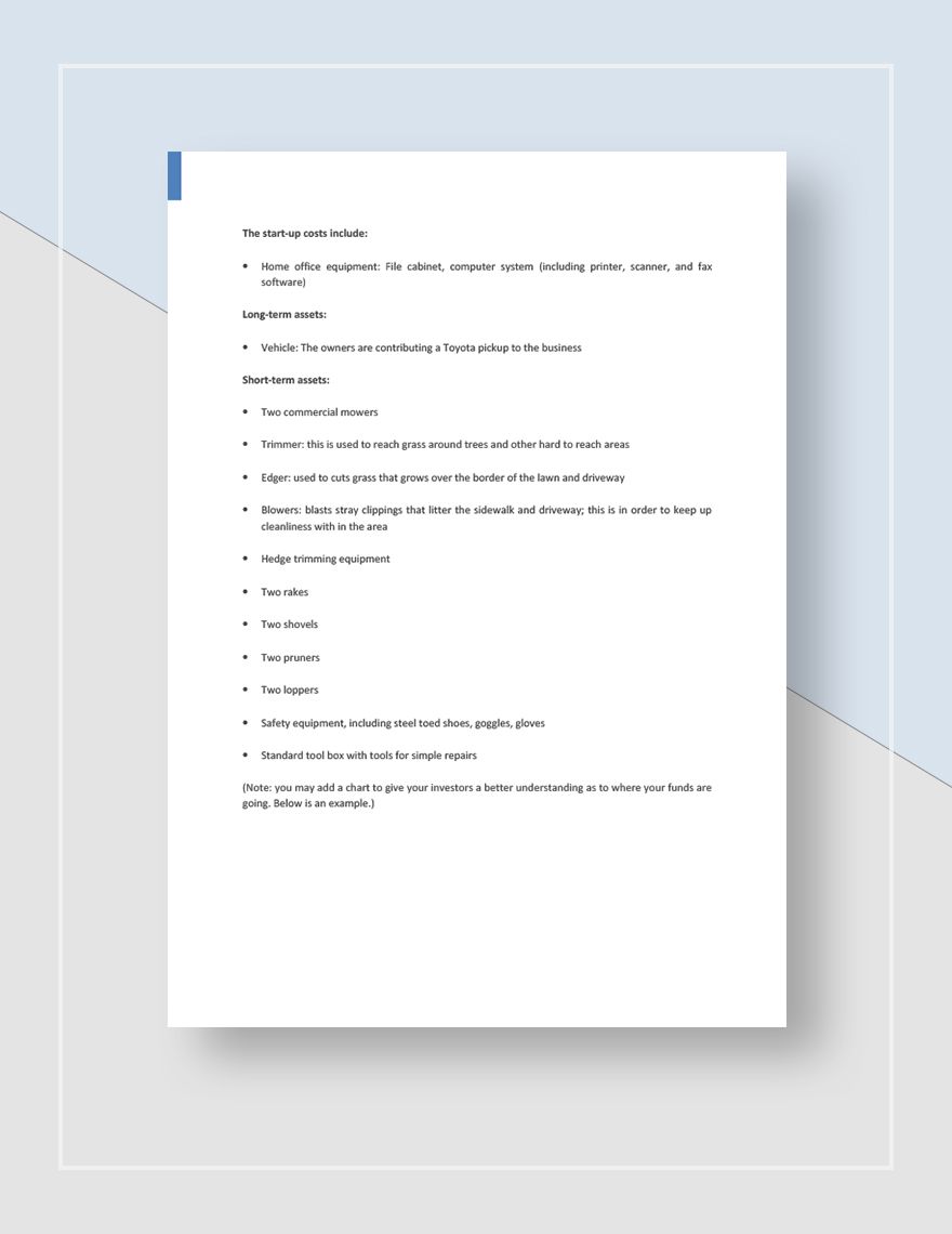 Lawn Care Business Plan Template
