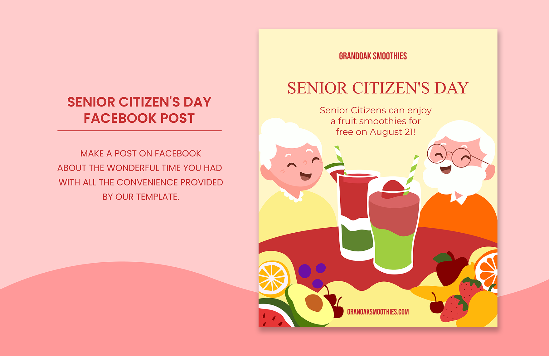 Free Senior Citizen's Day Facebook Post Template in PDF, Illustrator, SVG, PNG