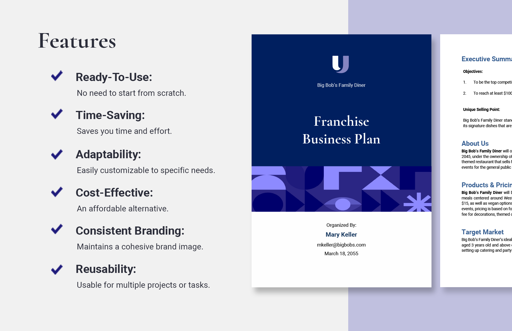 Franchise Business Plan Template