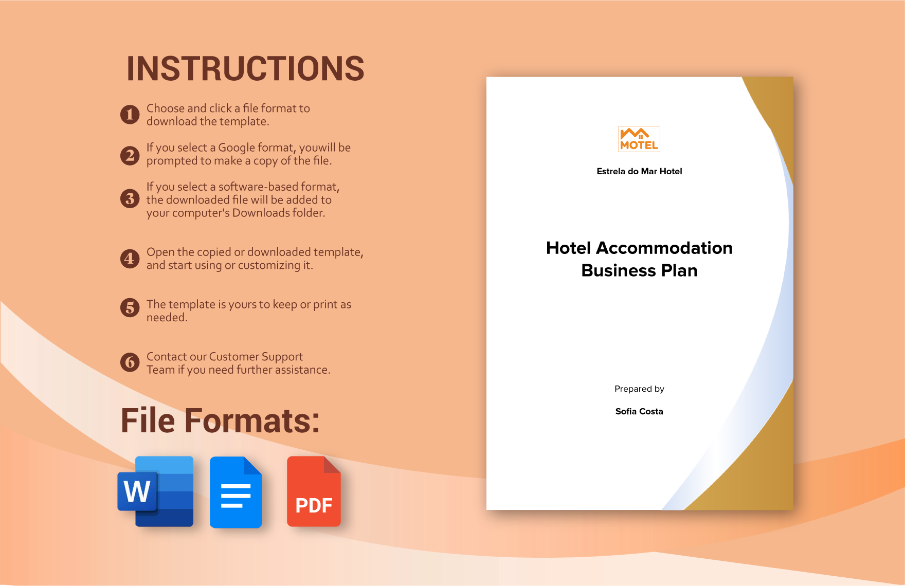 accommodation business plan template