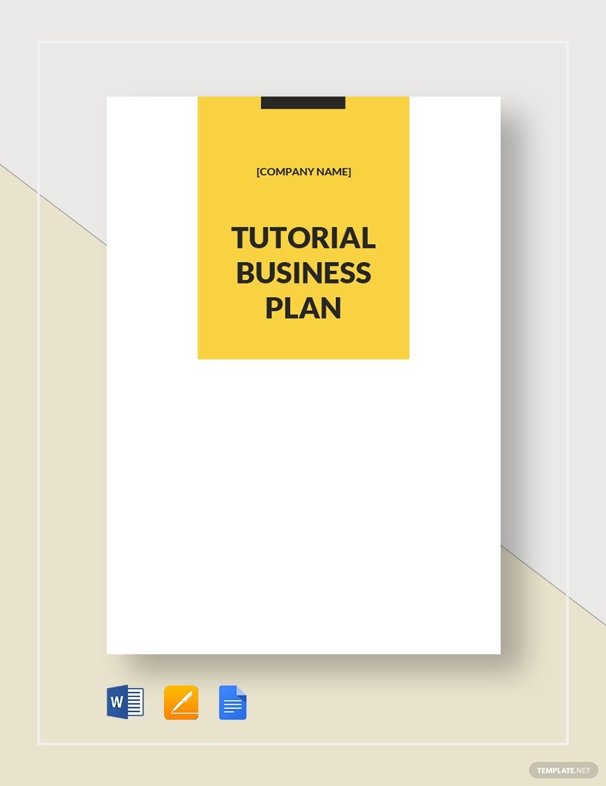 Tutoring Business Plan Template in Word, Google Docs, Apple Pages