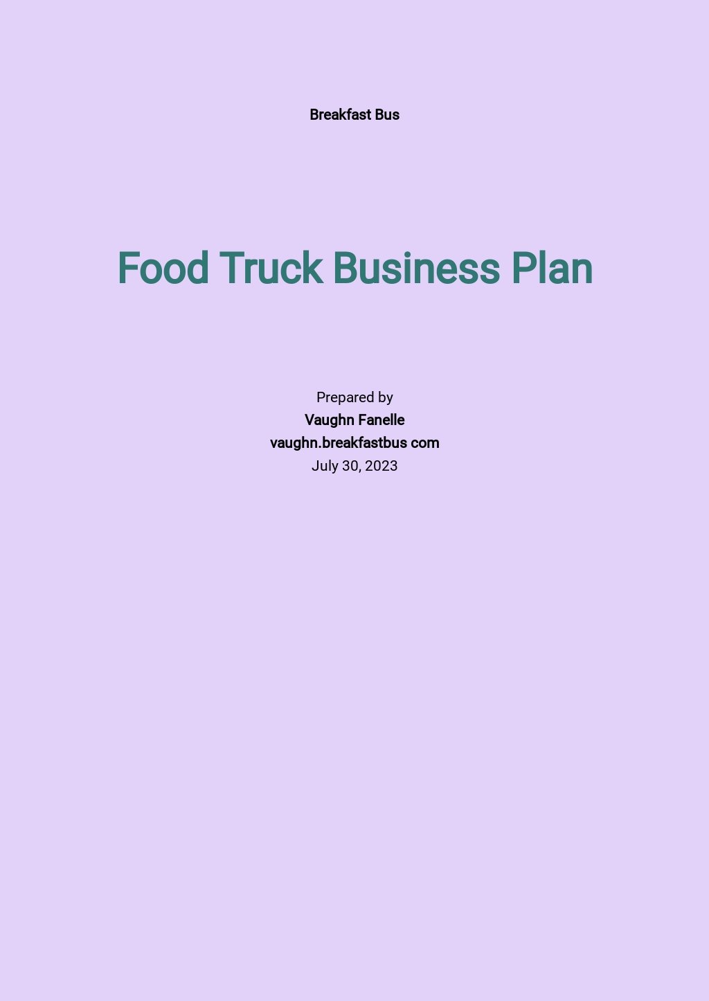 business plan fast food word