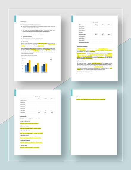 Food Delivery Business Plan Template