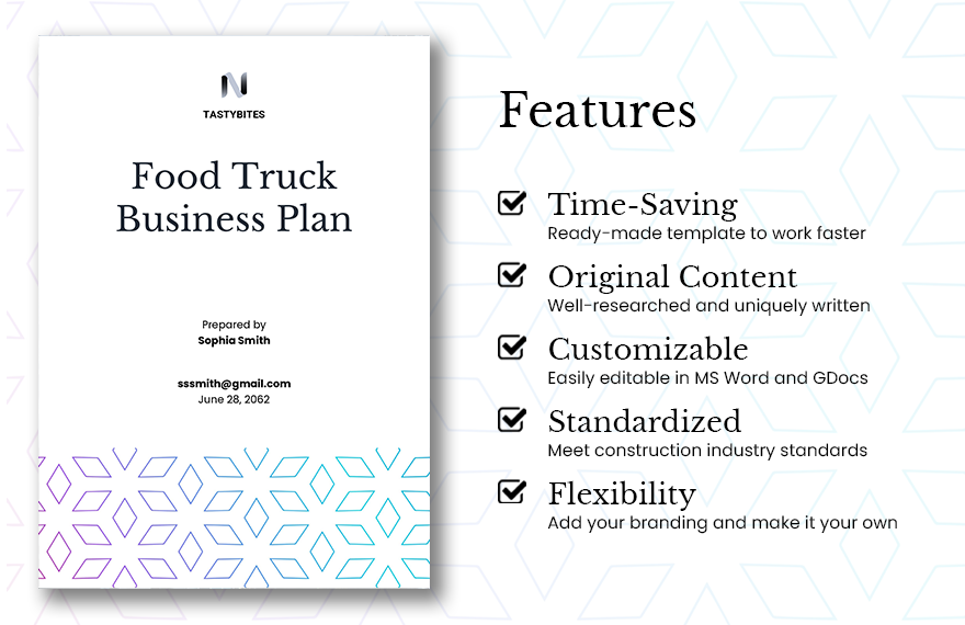 Food Truck Business Plan Template Google Docs, Word, Apple Pages