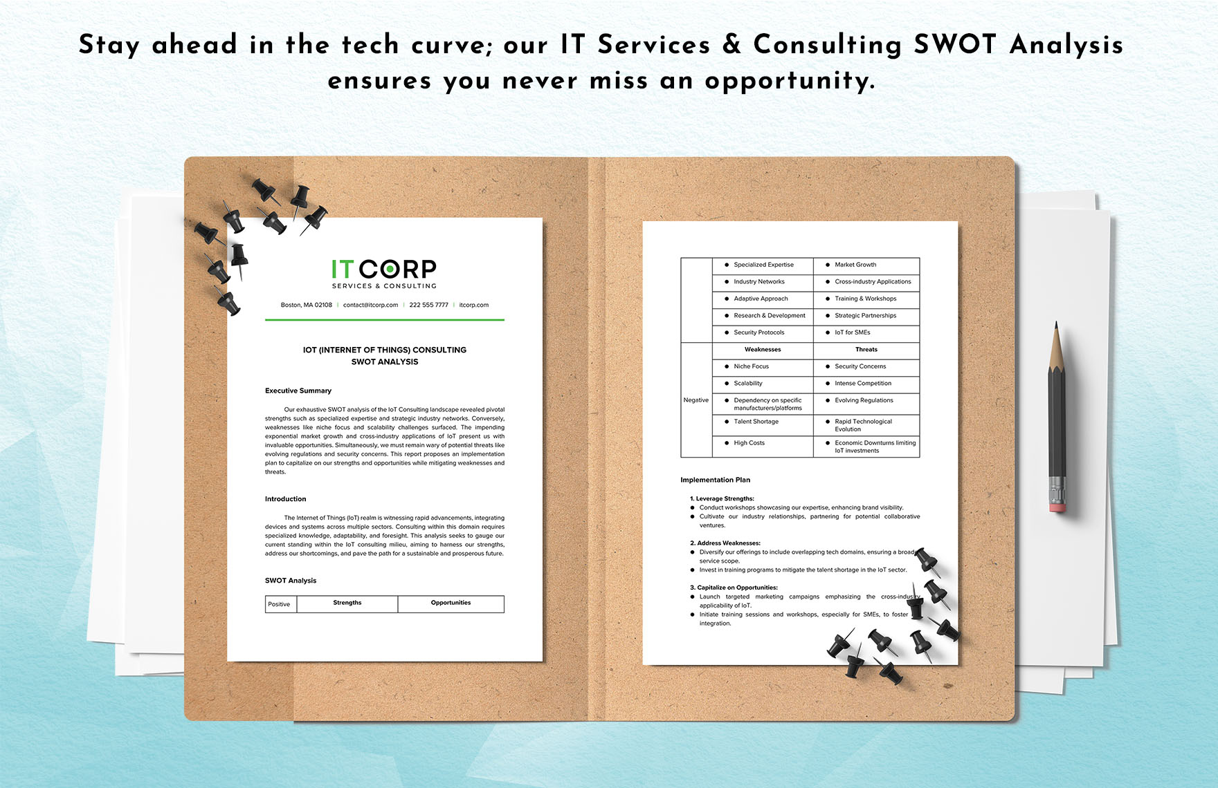 IoT (Internet of Things) Consulting SWOT Analysis Template