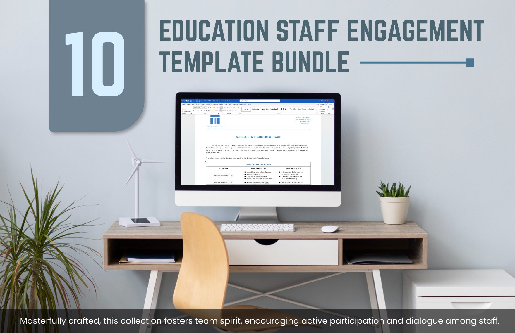 10 Education Staff Engagement Template Bundle