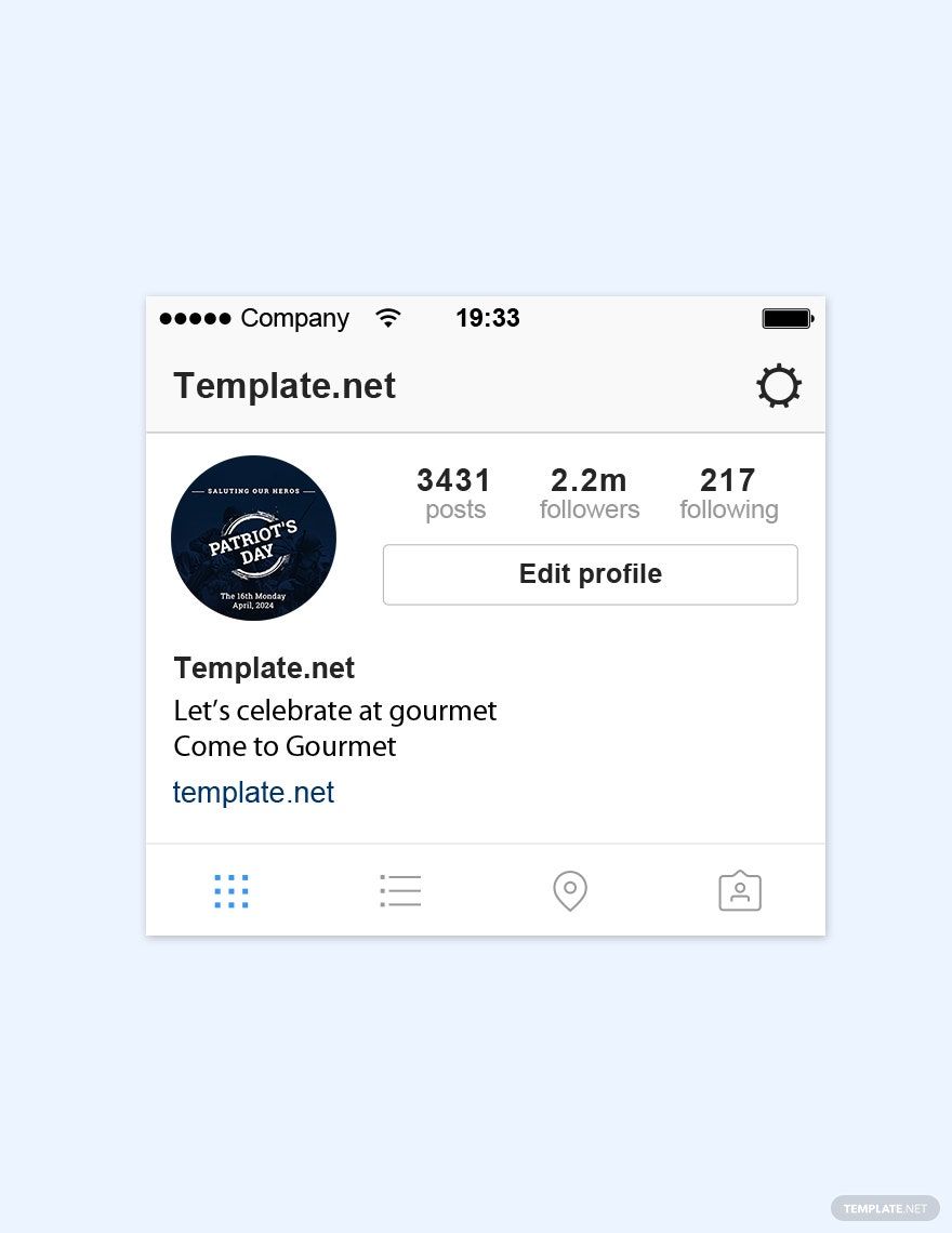 Patriot's Day Instagram Profile Photo Template in PSD