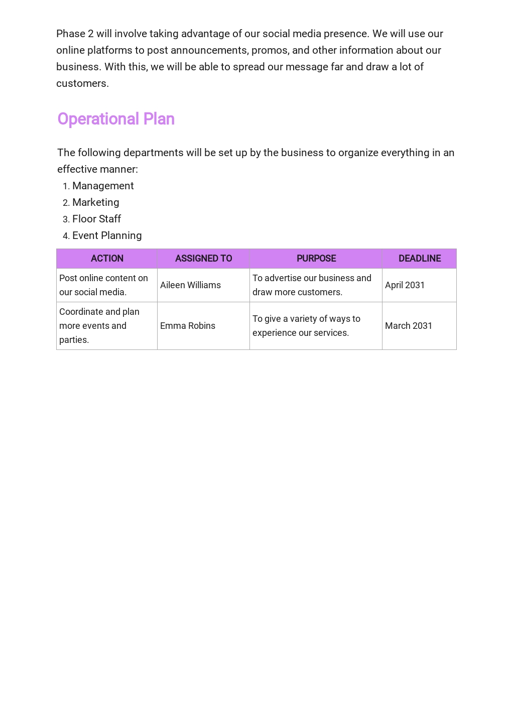 Nightclub Business Plan Template Free PDF Word Apple Pages