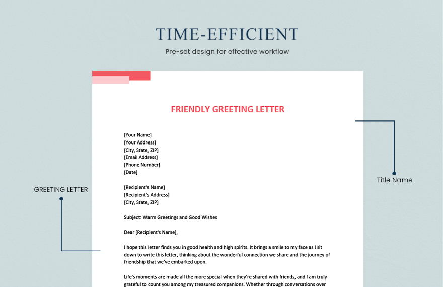 Friendly Greeting Letter