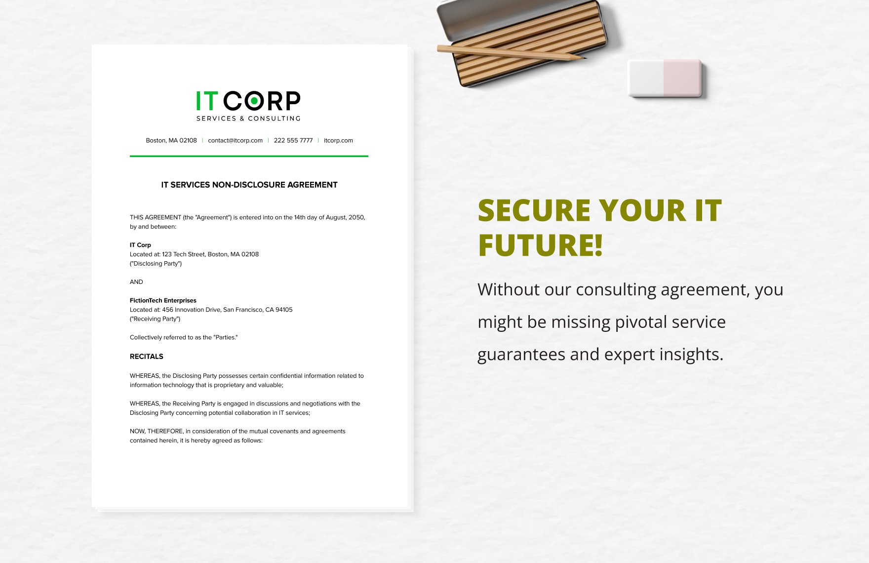 IT Services Non-Disclosure Agreement Template